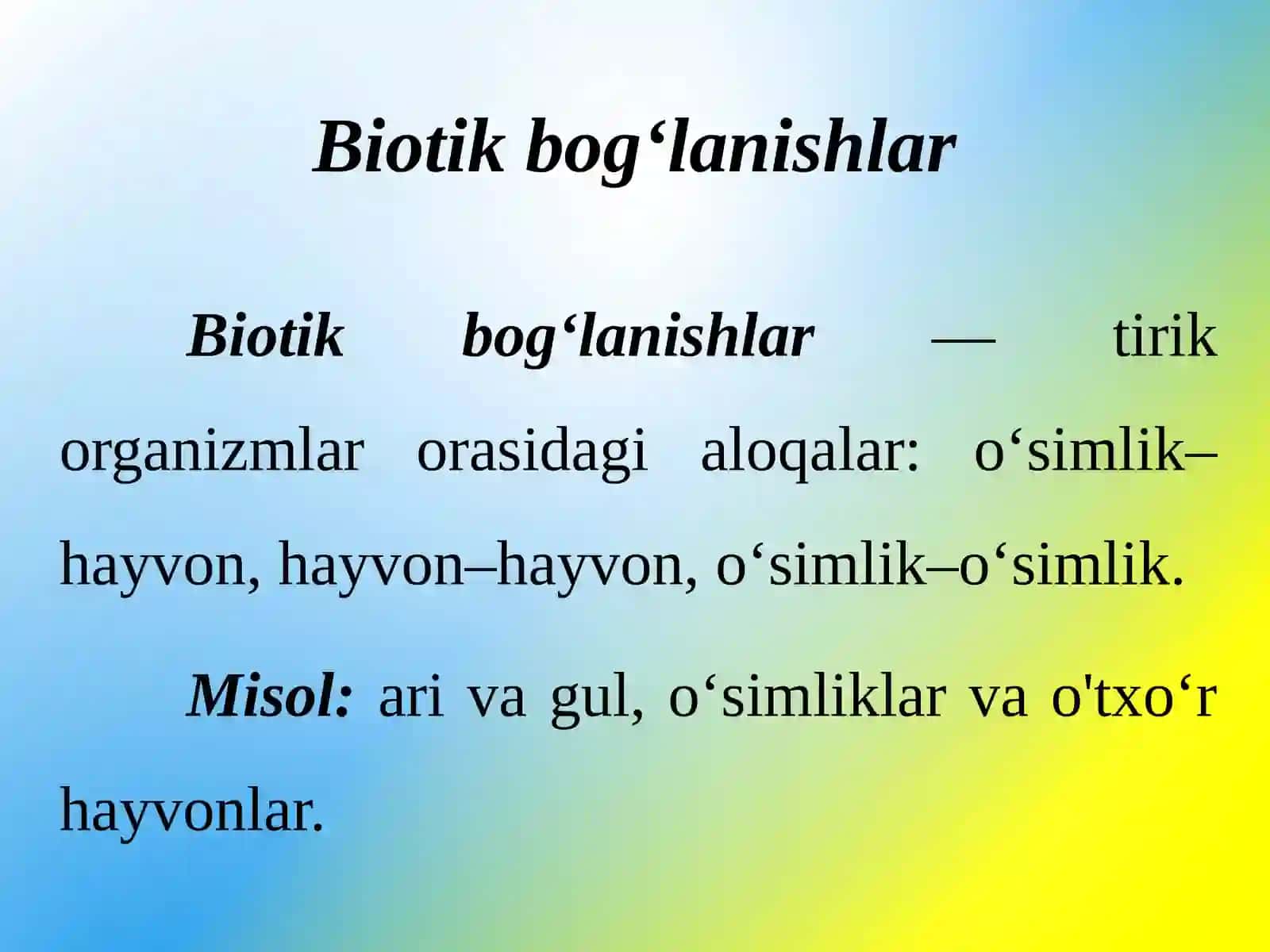 Tabiatdagi ekologik bog‘lanishlar 4