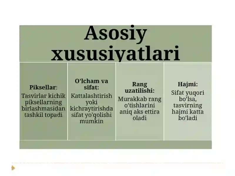 RASTRLI GRAFIKA. RASTRLI GRAFIKA DASTURLARI 4