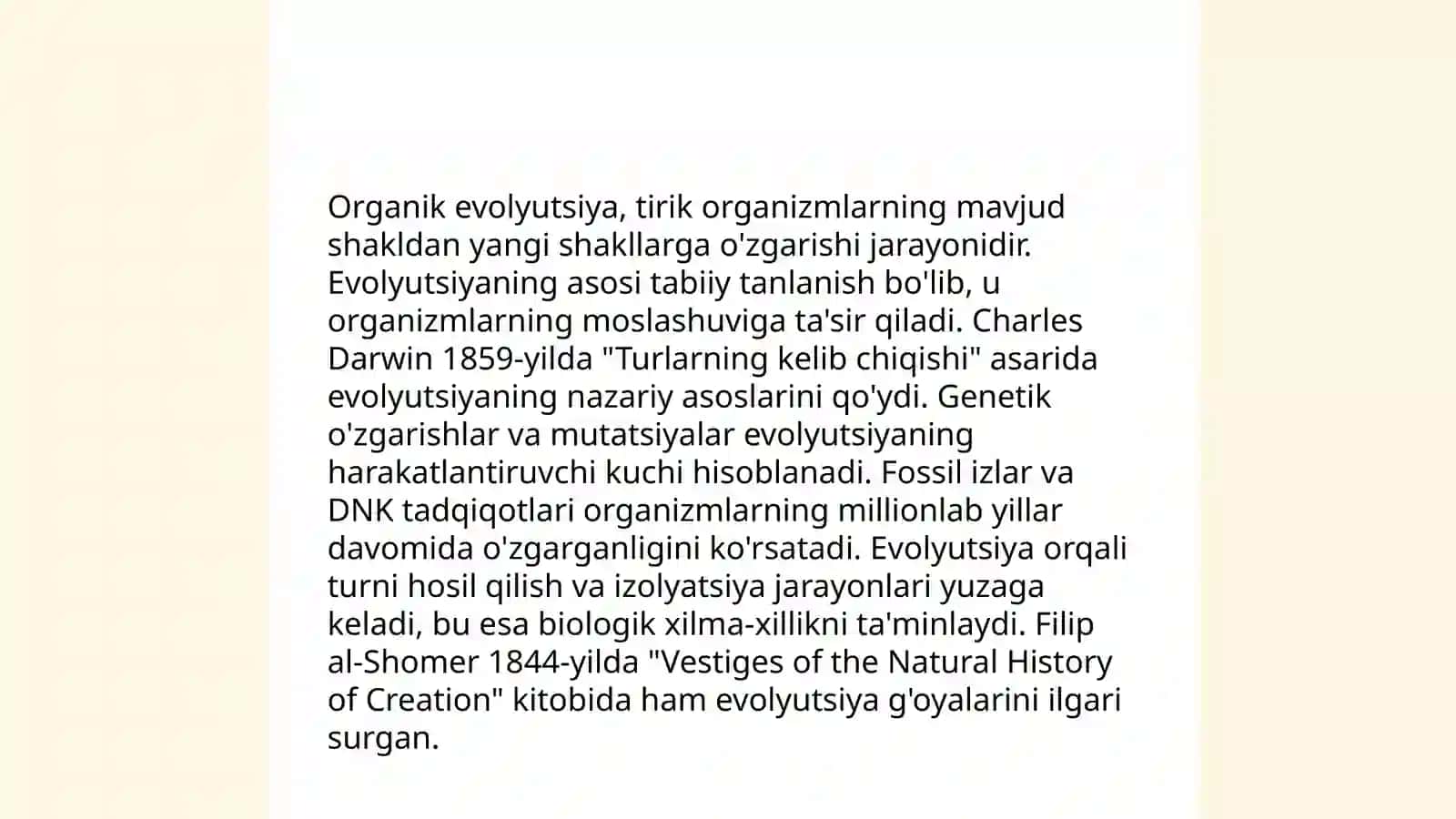Organik olamning xilma xilligi 4