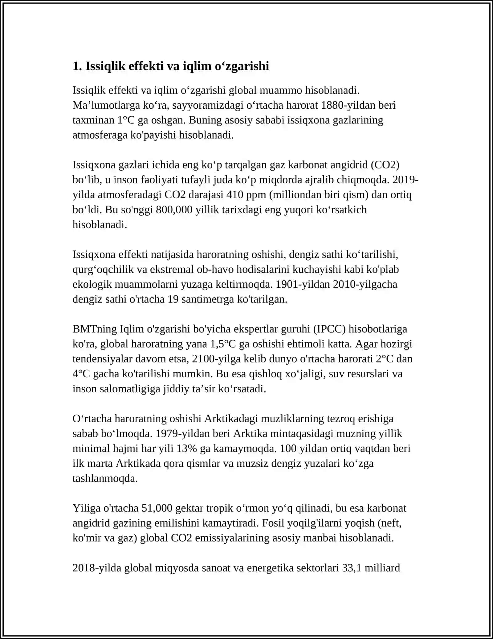 IQLIM ÒZGARISHI ASOSIY SABABLARI 4