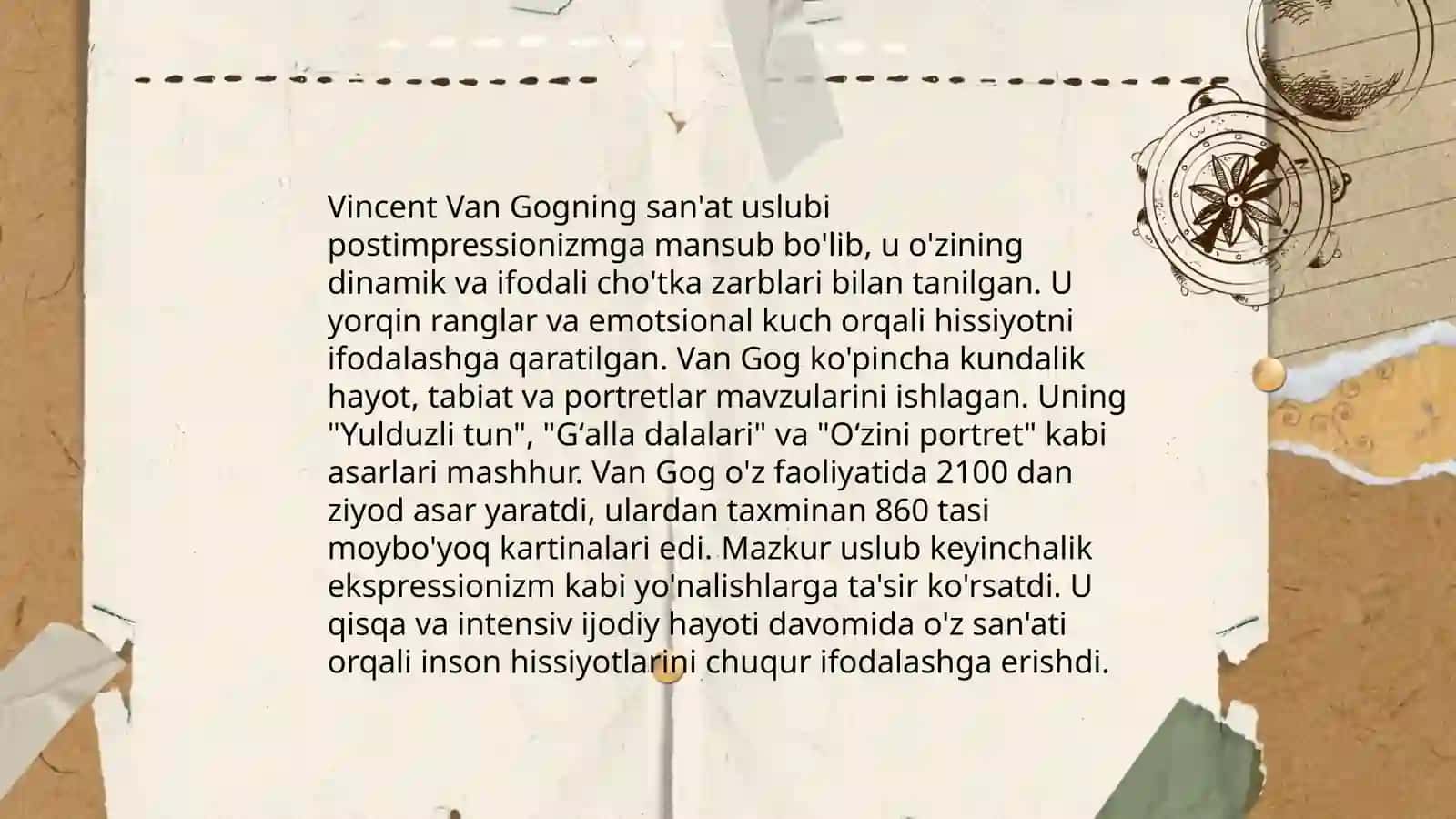 Van Goghning hayoti va faoliyati 4