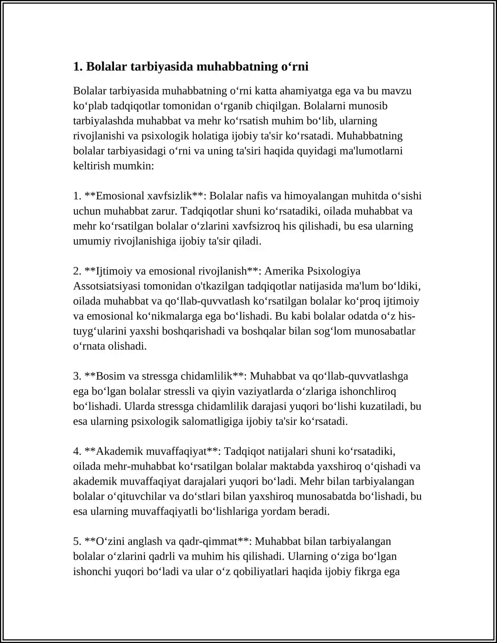 BOLALARNING IJOBIY TARBIYALANISHINING BESHTA ASOSIY USTUNI 4