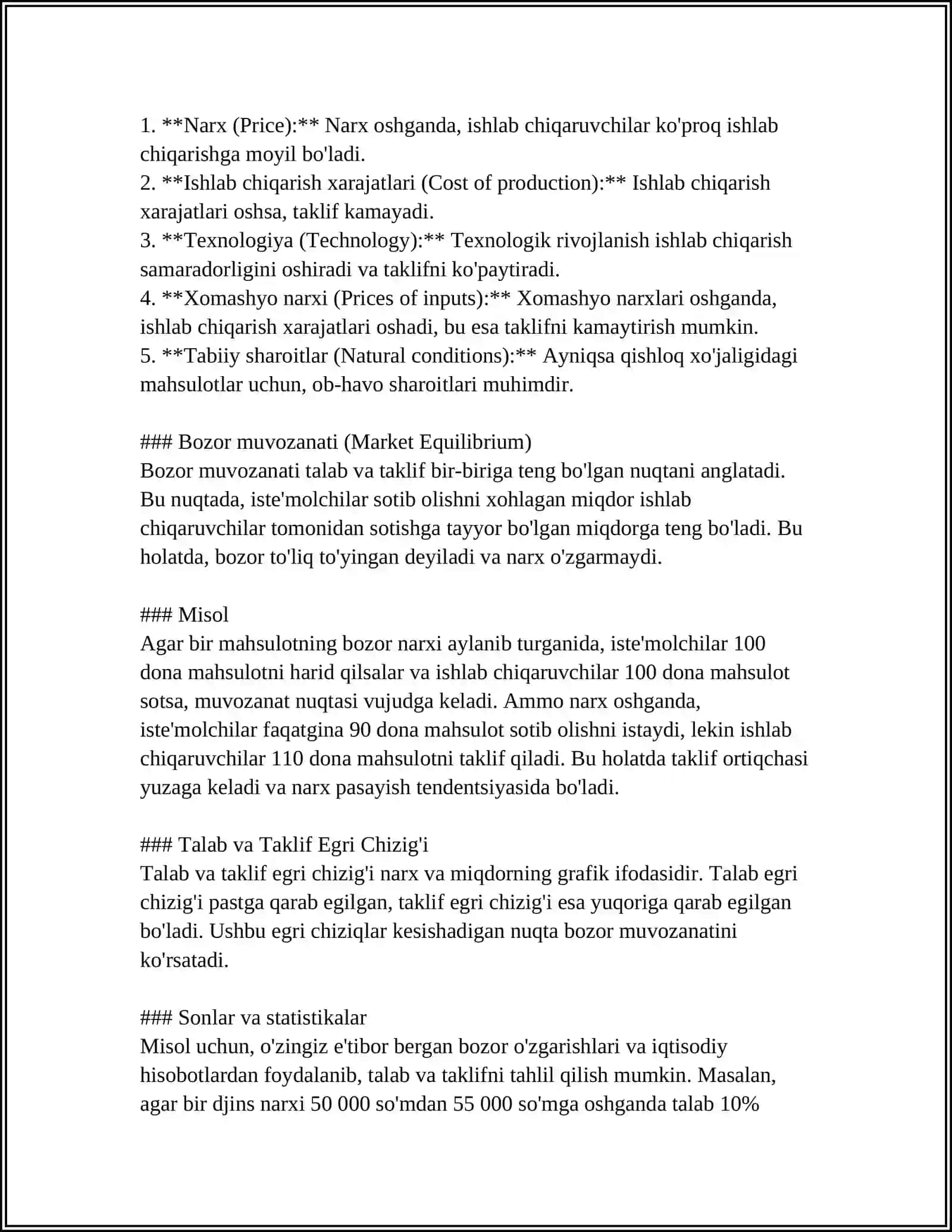 TALAB VA TAKLIF ELASTILIGI 4