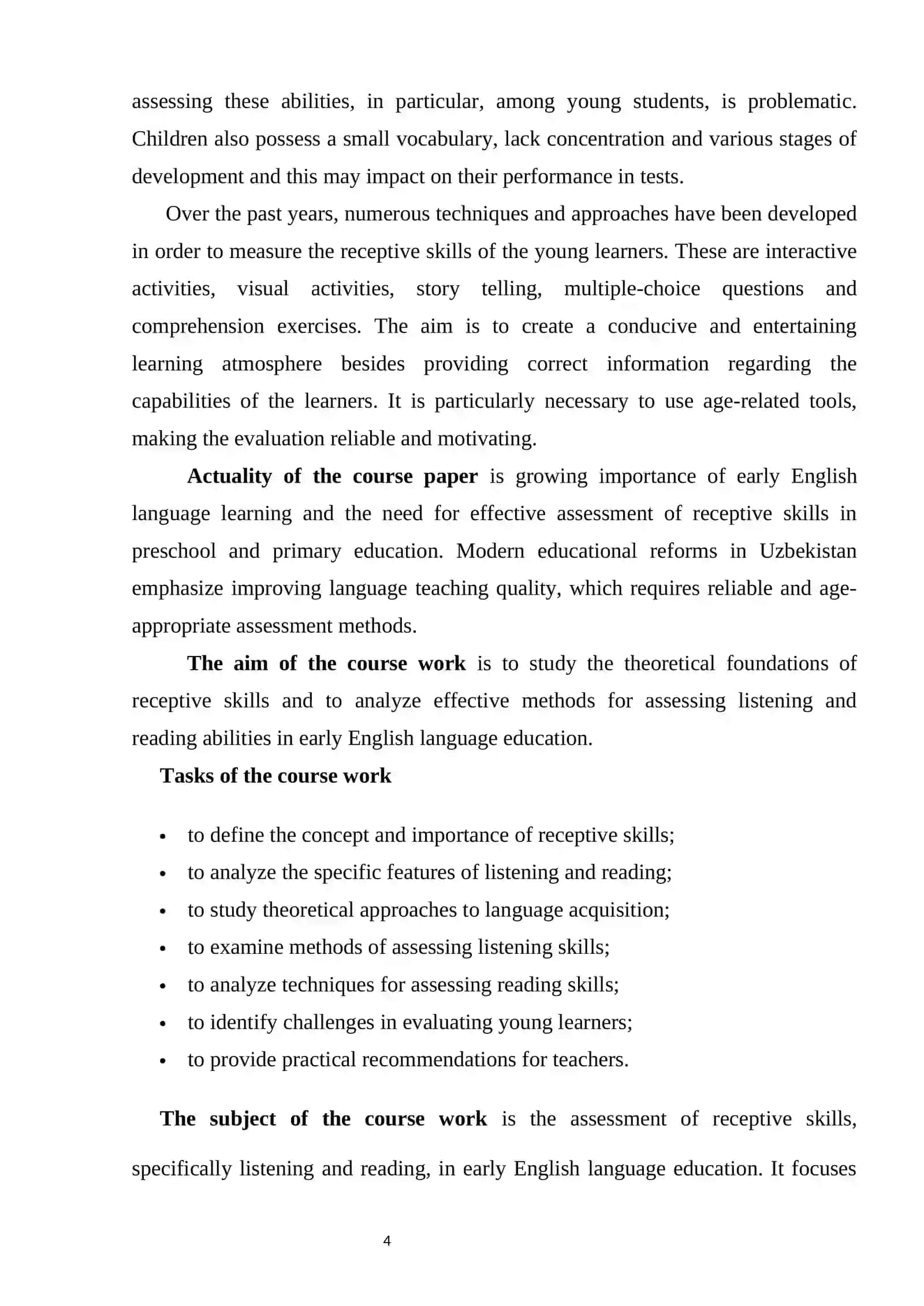 RECEPTIVE SKILLS IN EARLY ENGLISH LANGUAGE EDUCATION 4