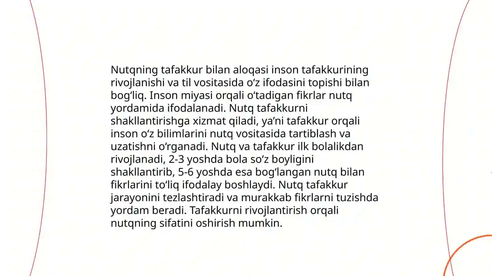Tafakkur, nutq va xayolning o'zarov bog'likligi 4
