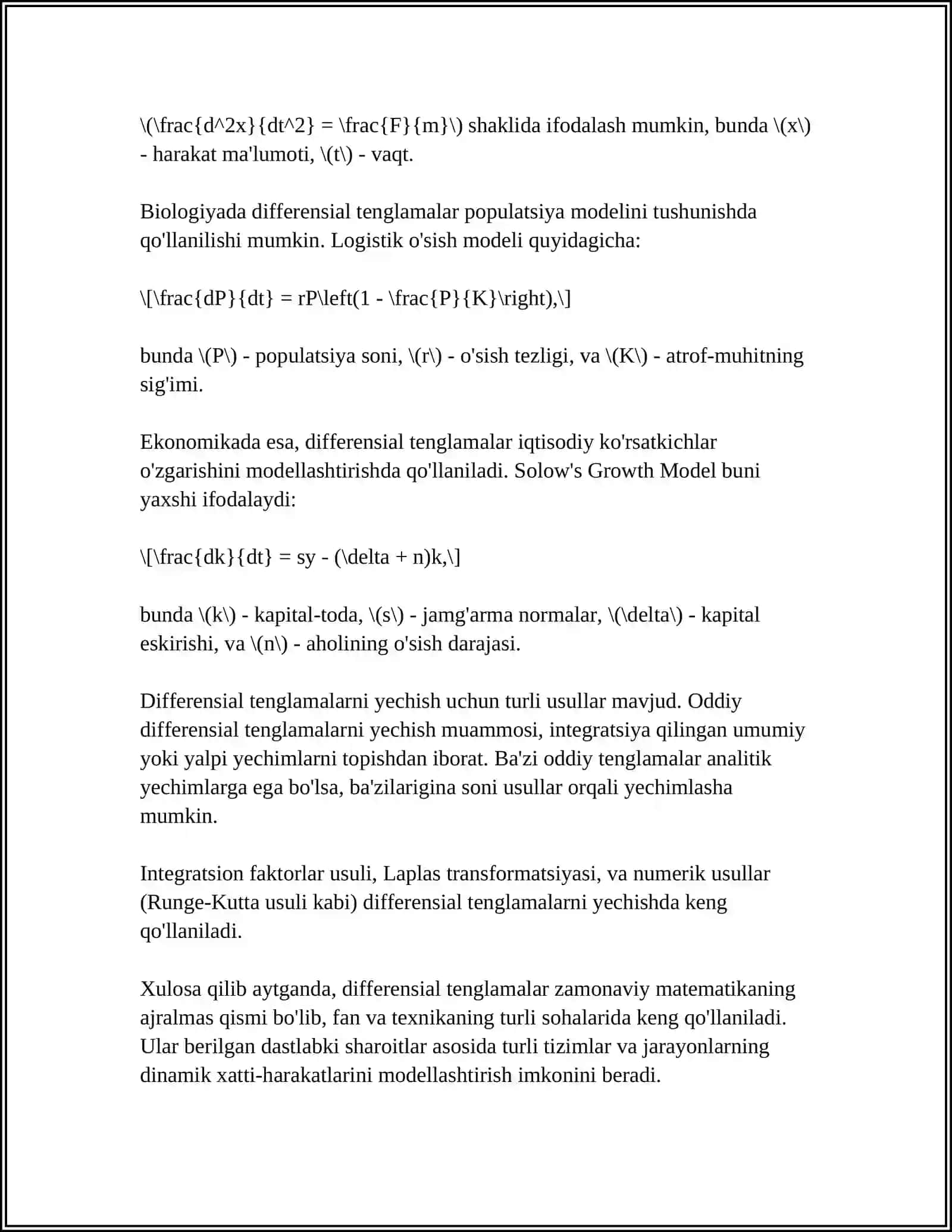 DIFFERENSIALLANUVCHI FUNKSIYALAR HAQIDA TEOREMALAR 4