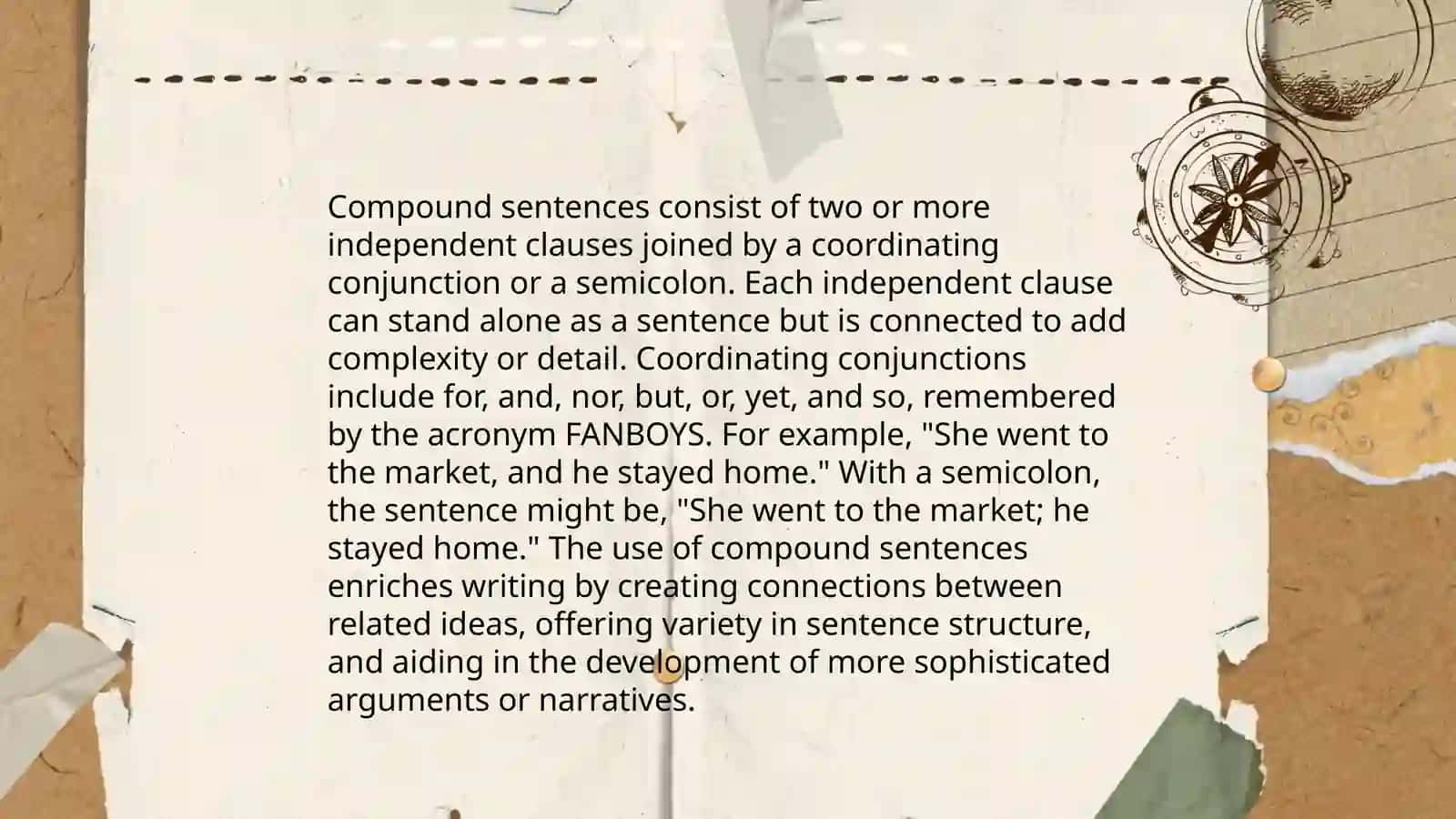 Simple compound and complex sentences examples 4