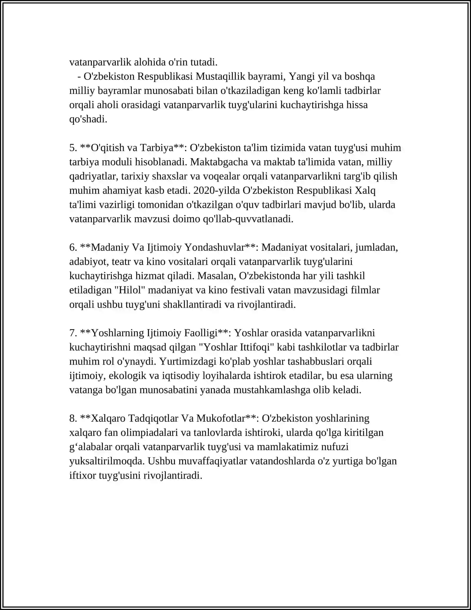 MEN VATANIM QO'RG'ONIMAN REFERAT 4