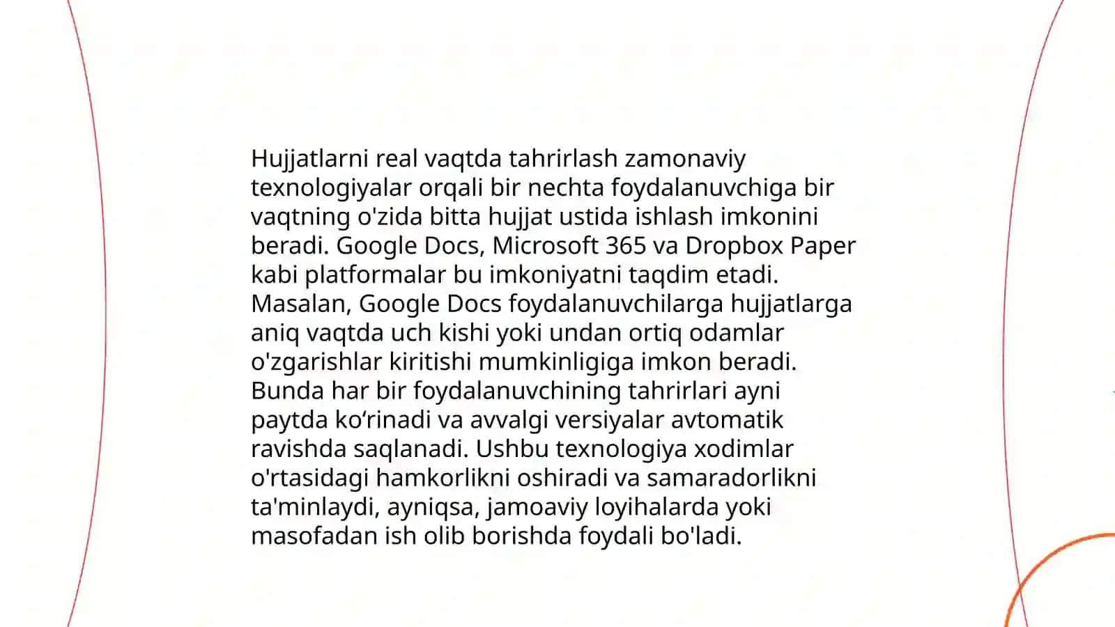 Google hujjatlarni tahrirlash imkoniyatlari 4