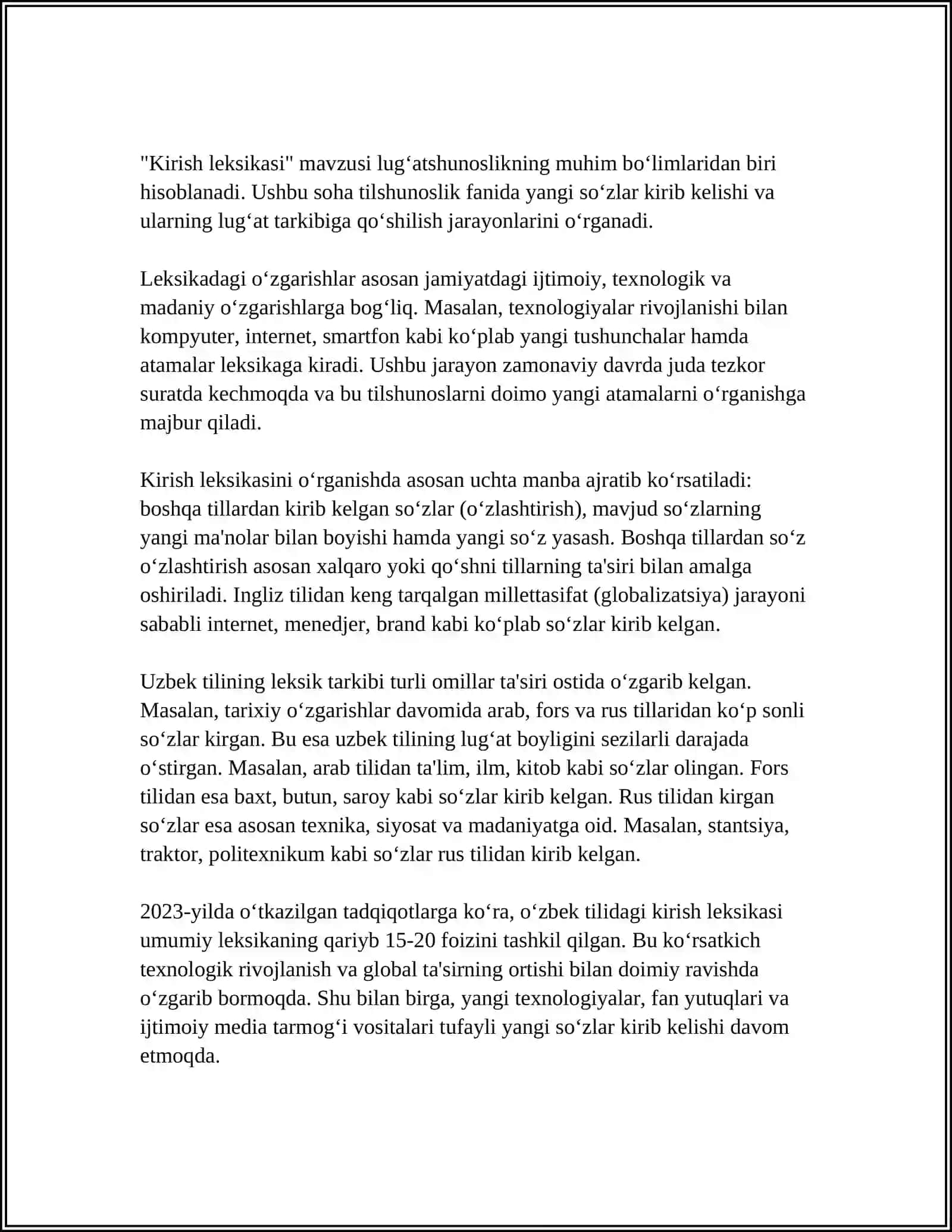 OʻZBEK TILINING LEKSIK TAHLILI 4