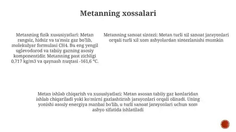 Metan Asosidagi Sanoat Sintezlari 4