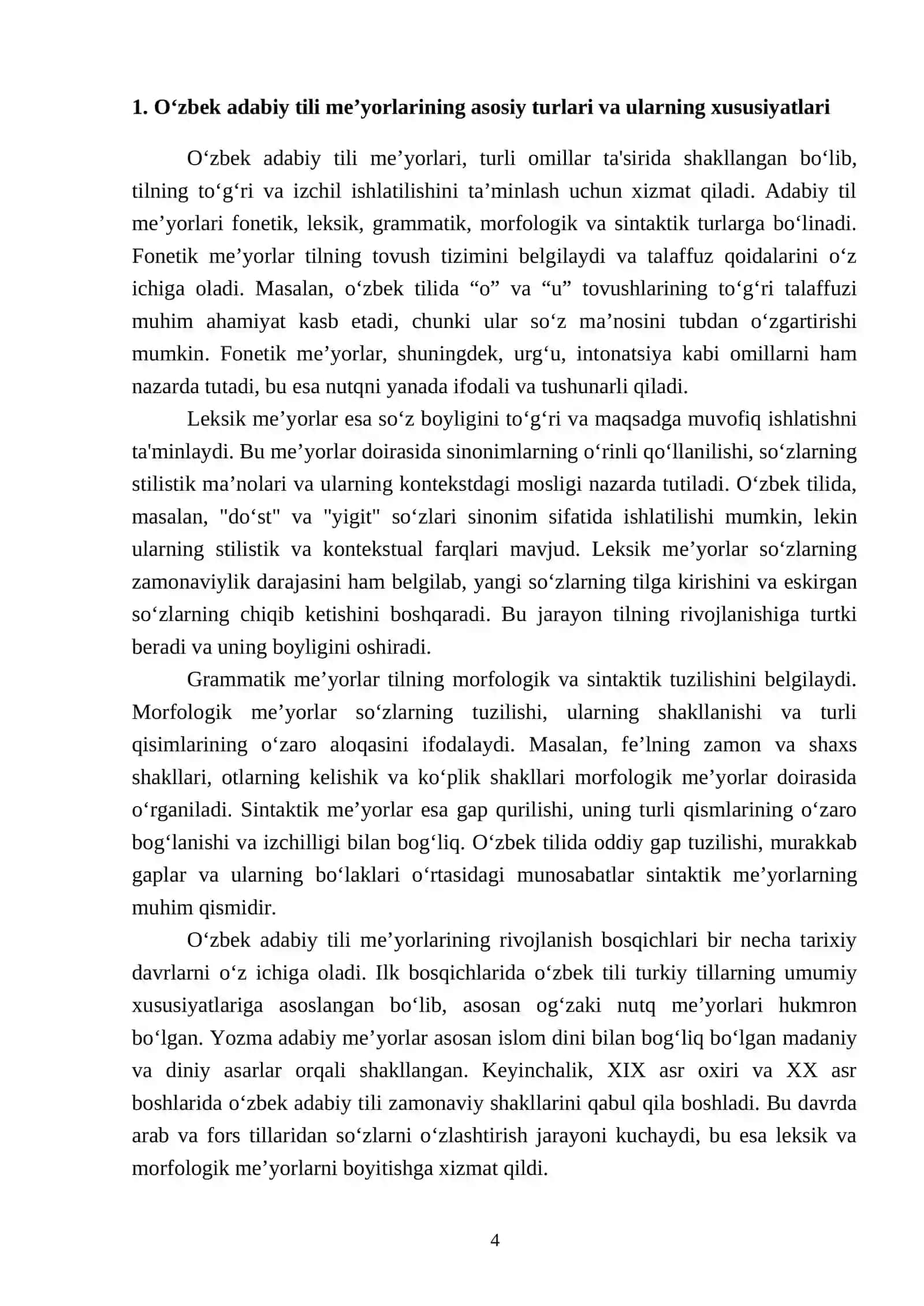 O'zbek adabiy tili me'yorlari 4
