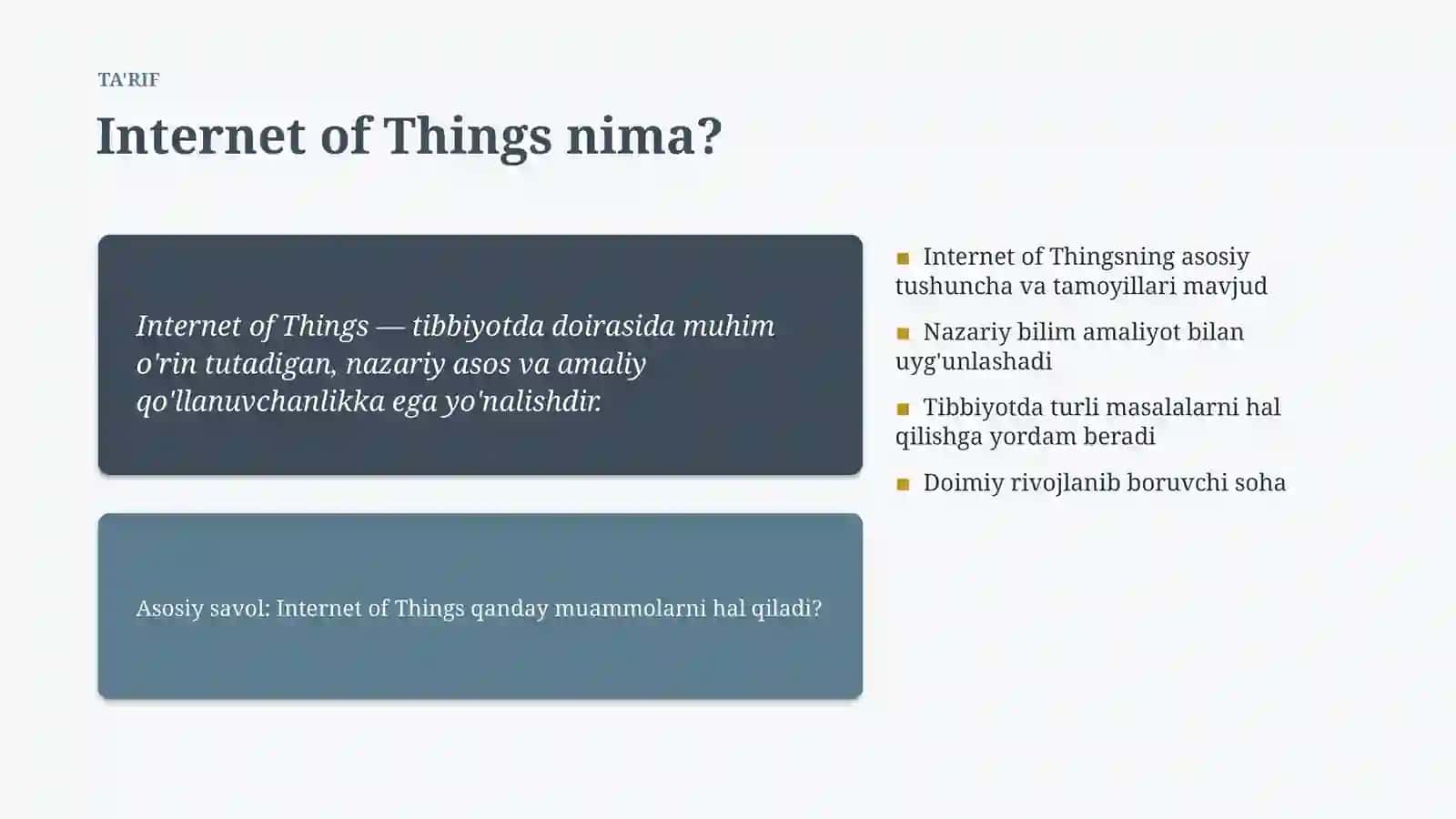 Internet of Things Muammolari va yechimlari 4