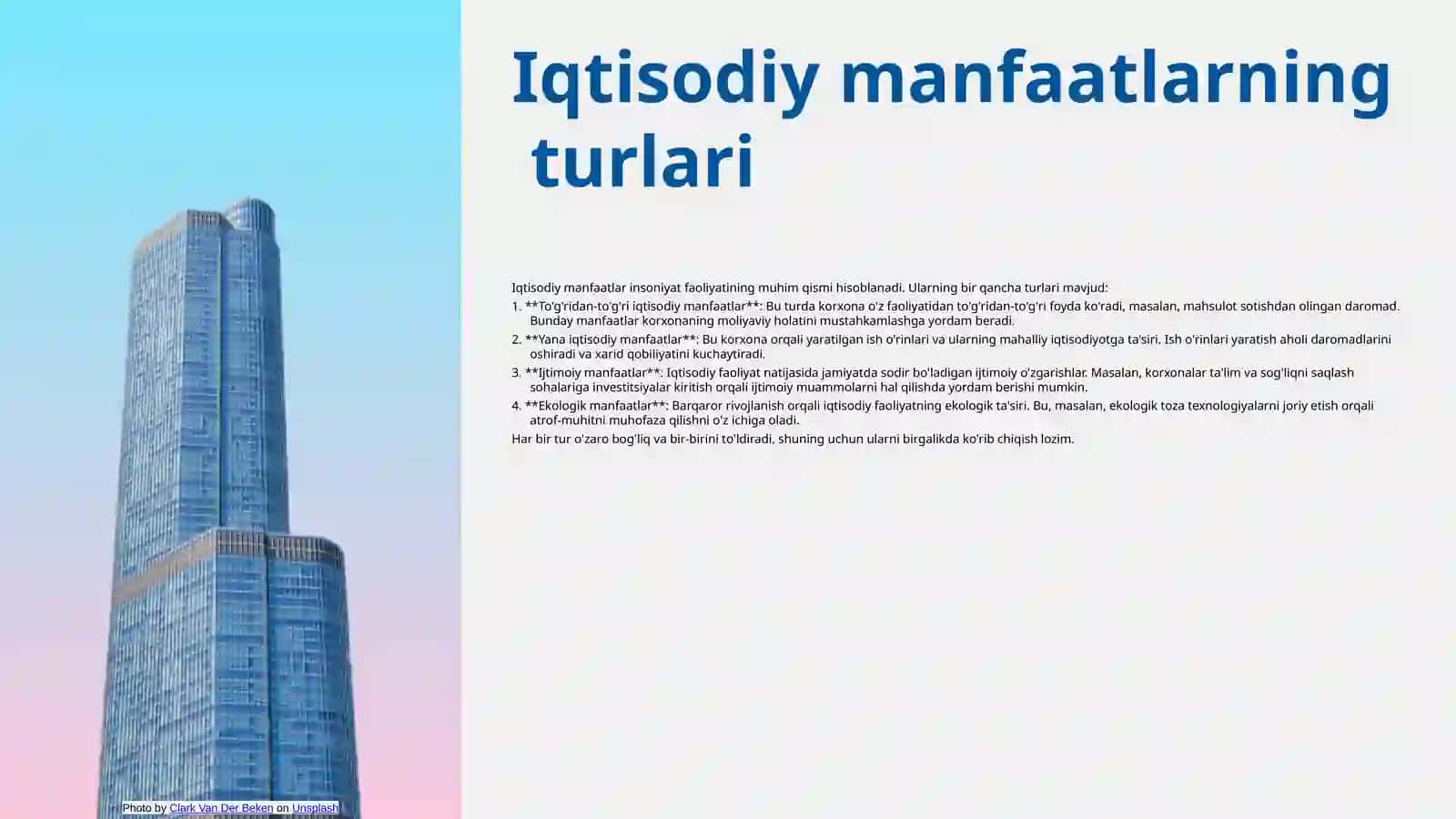 Korxonaning iqtisodiy manfaatlari va faoliyat qoidalari 4