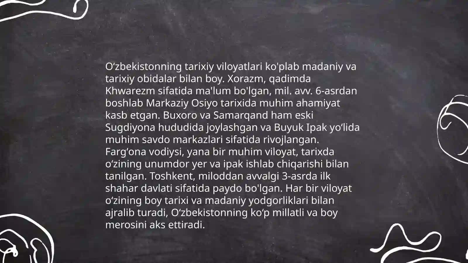 Oʻzbekoston respublikasi tarixiy geografiyasi 4