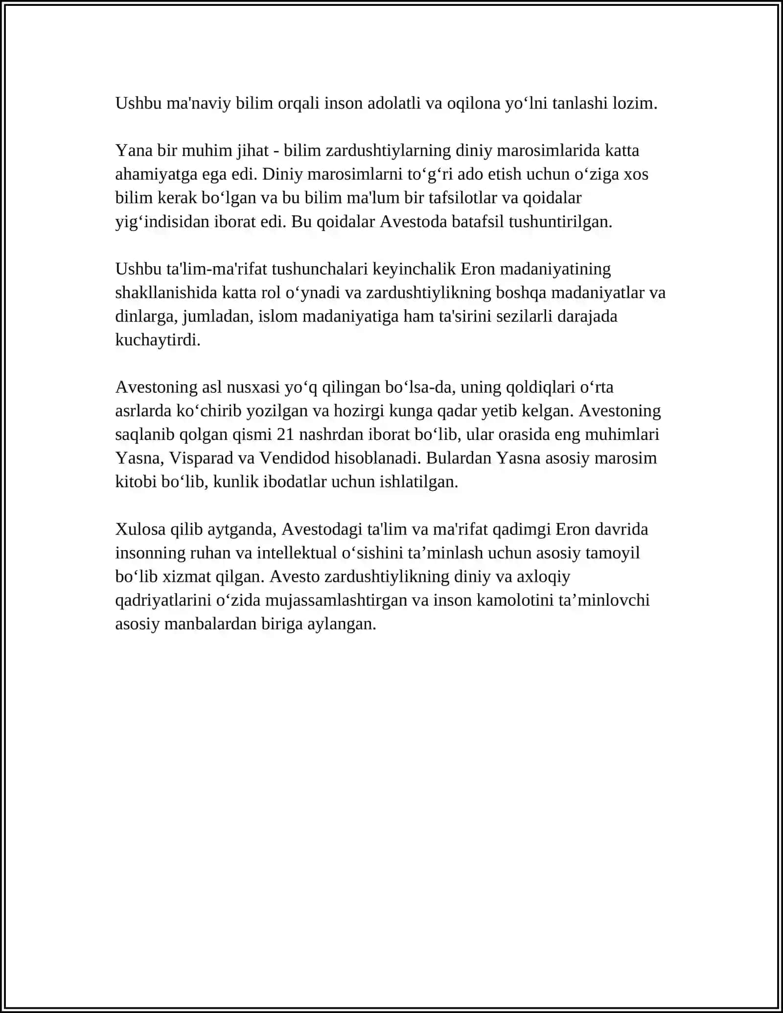 Avesta'dagi Pedagogik Qarashlar 4