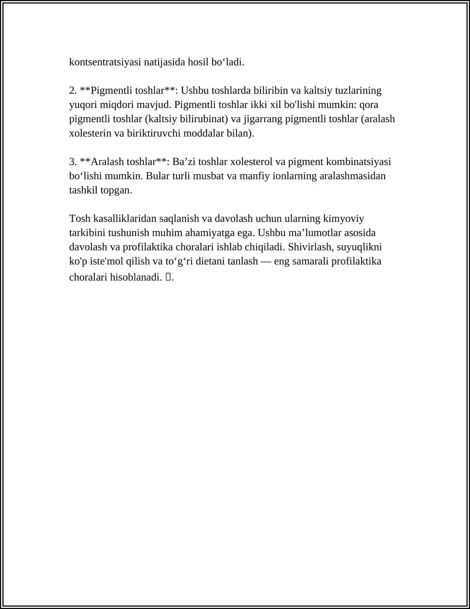 Tosh kasalliklarining kimyoviy asoslari 4