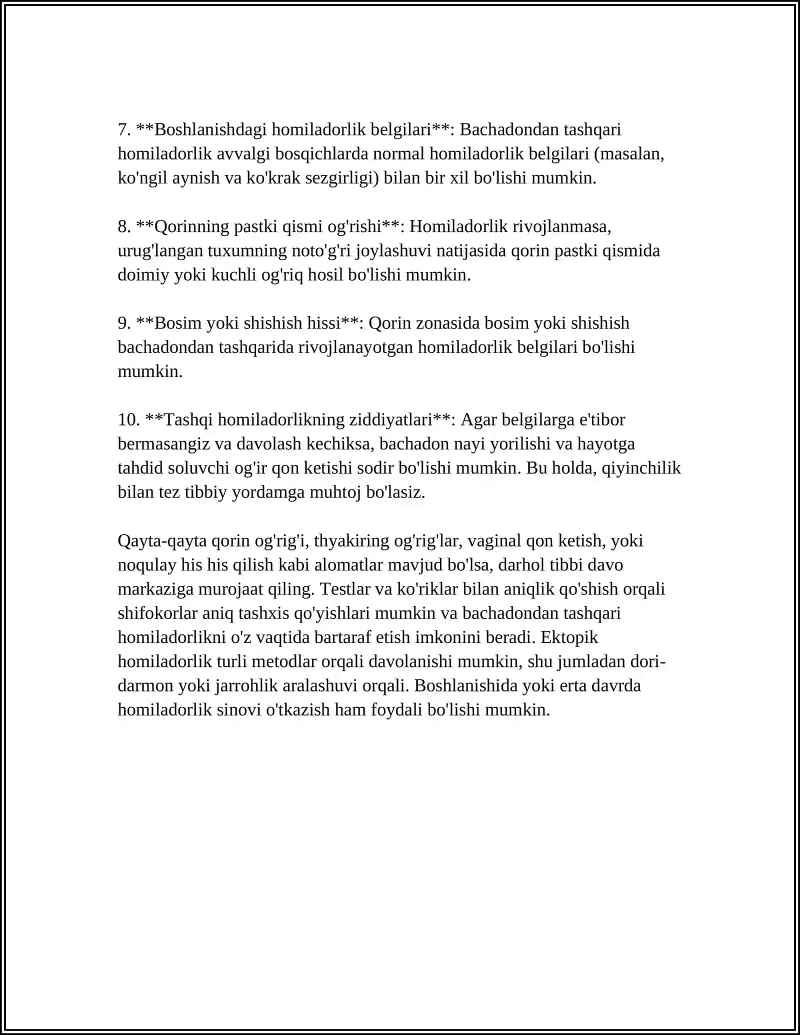 BACHADONDAN TASHQARI HOMILADORLIK 4