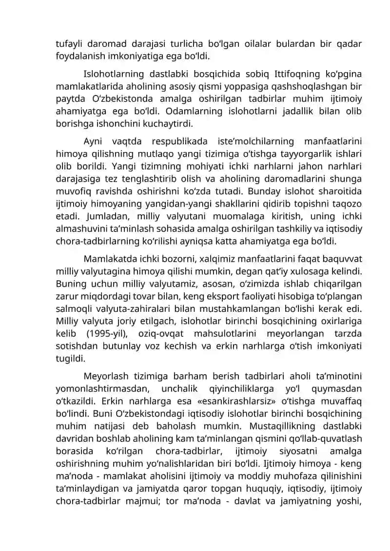 O‘zbekiston Respublikasidagi ijtimoiy o‘zgarishlar 4