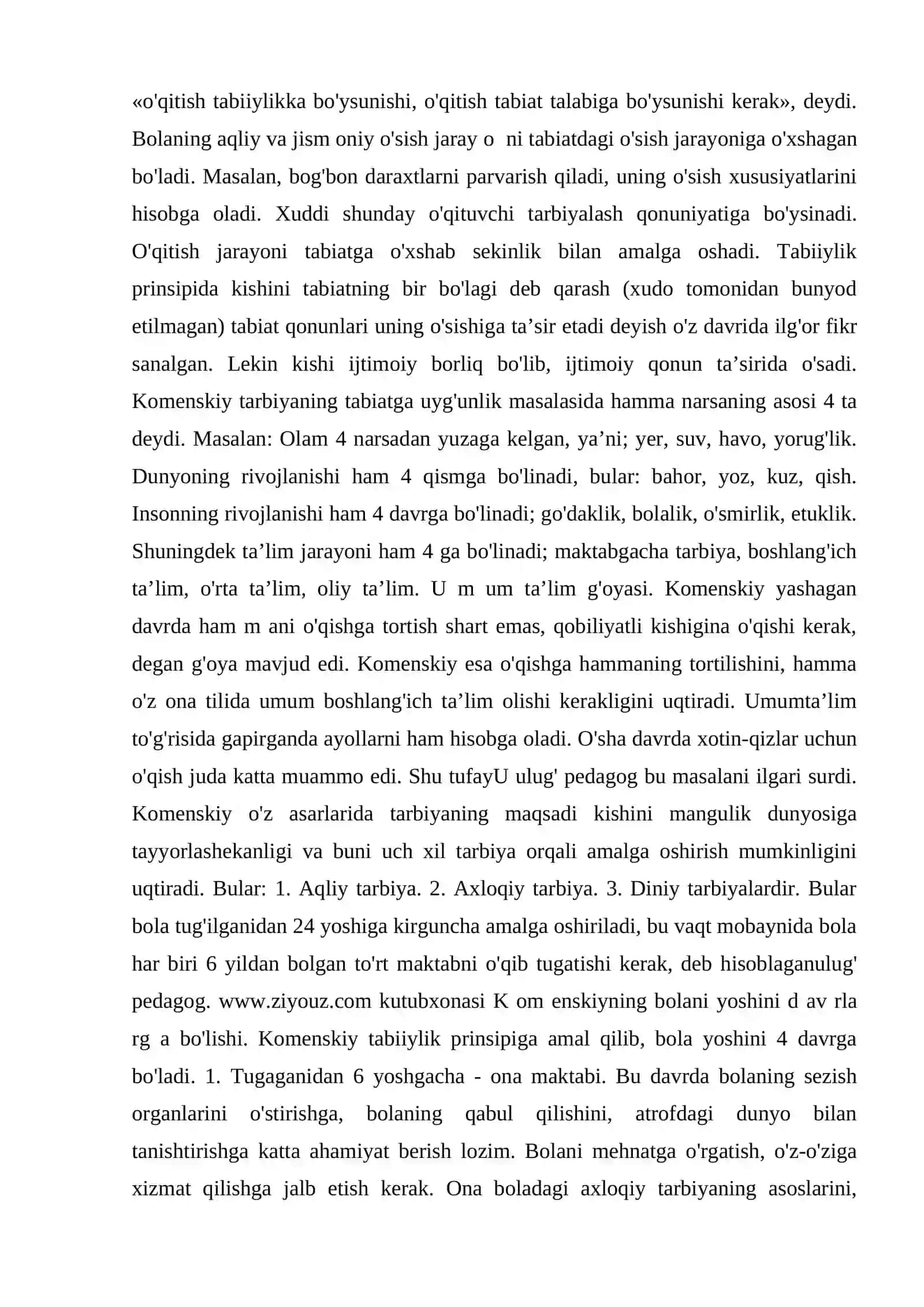 Y.A.Komenskiyning pedagogik nazariyasi 4