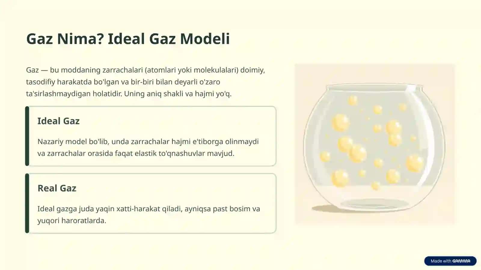 Ideal Gaz Holati Tenglamasi:
Koinot Sirlari Kaliti 4