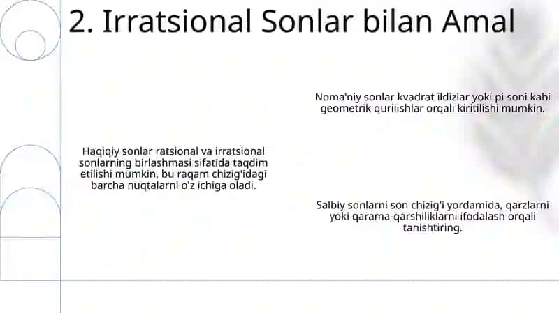 Manfiy va irratsional sonlarni kiritish metodikasi 4