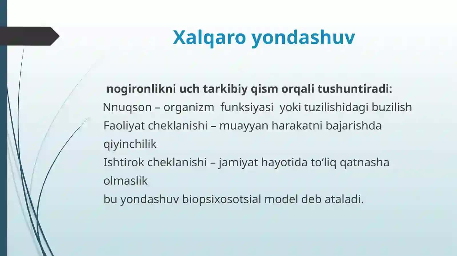 Jismoniy va aqliy nogironlik va ularni tiklash 4