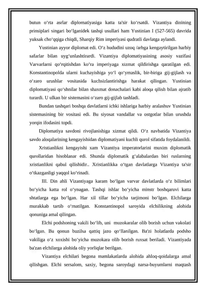 Ilk o‘rta asrlarda G‘arbda xalqaro munosabatlar va diplomatiya 4
