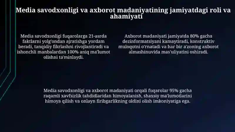 Media savodxonlik va axborot madaniyati 4