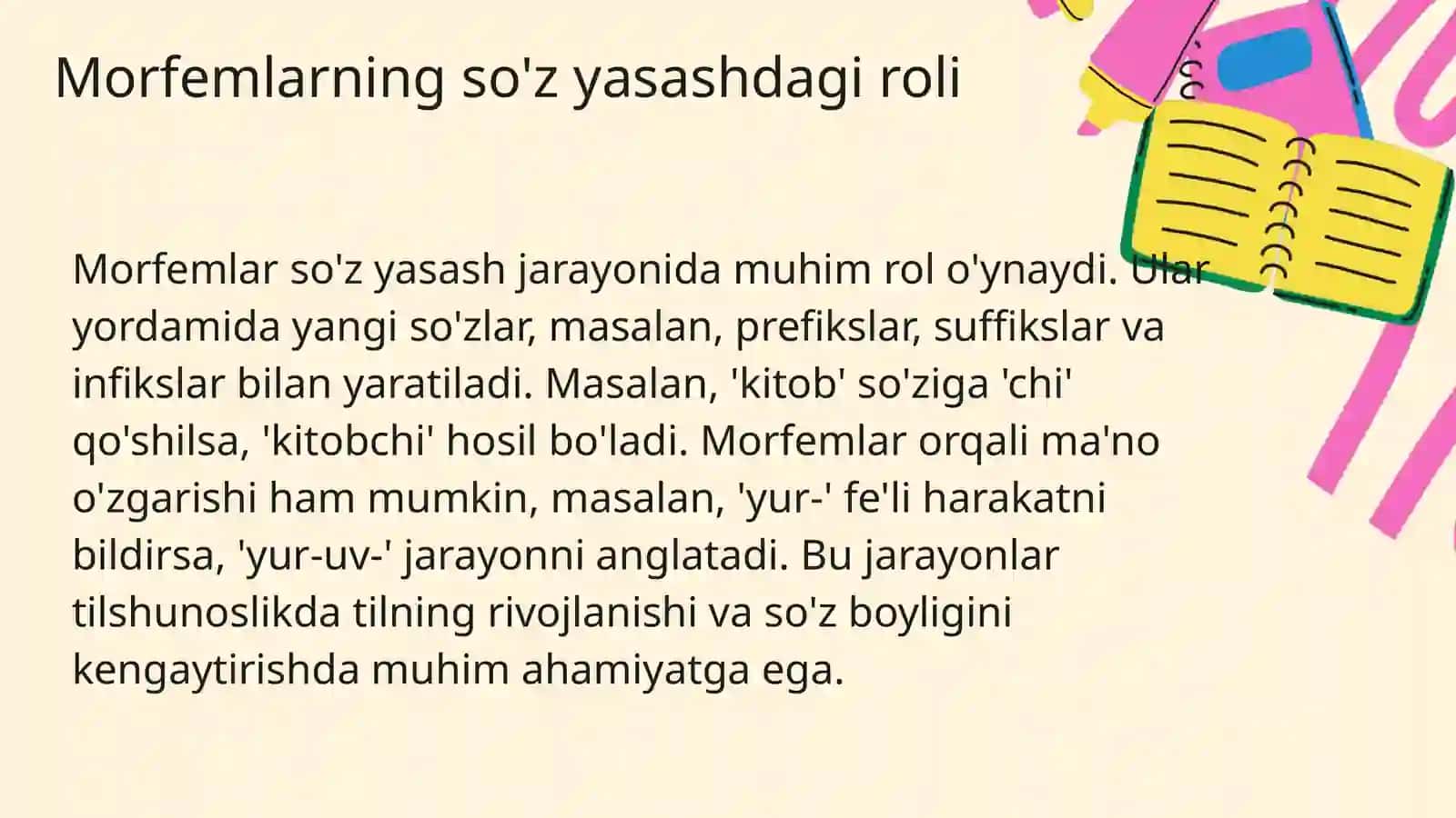 Morfemika va soʻz yasalishi 4