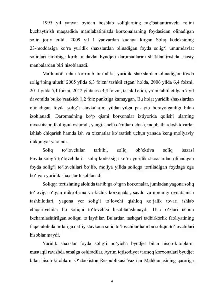 Foyda soligʻi 4