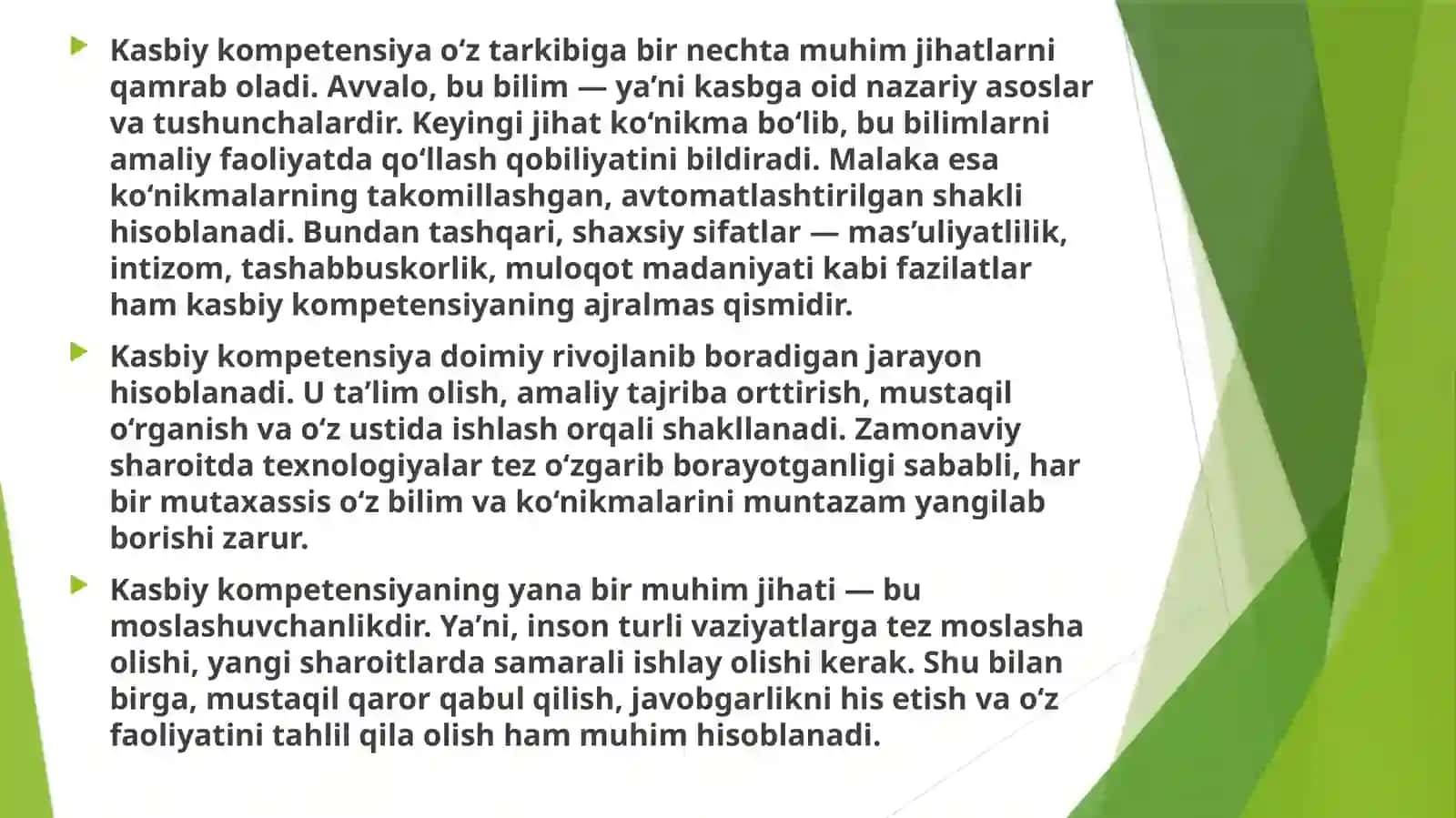Kasbiy kompetensiya va uning nisbatan yondashuvlar 4