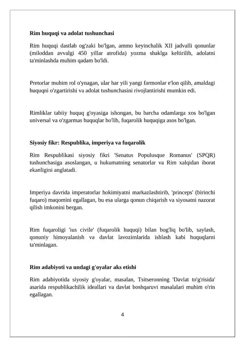 Rim Falsafasi 4