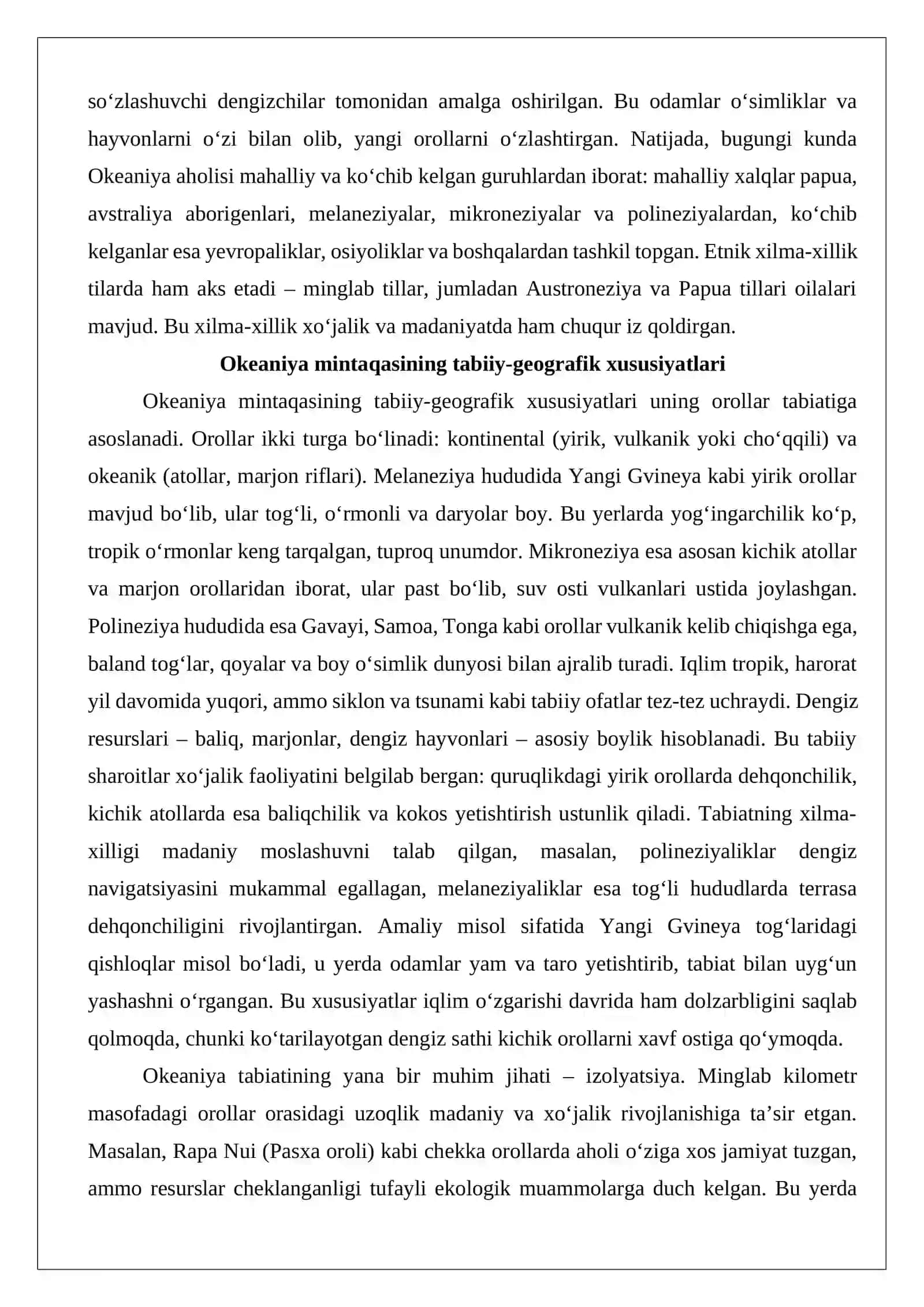 Okeaniya xalqlari xoʻjaligi va madaniyati 4