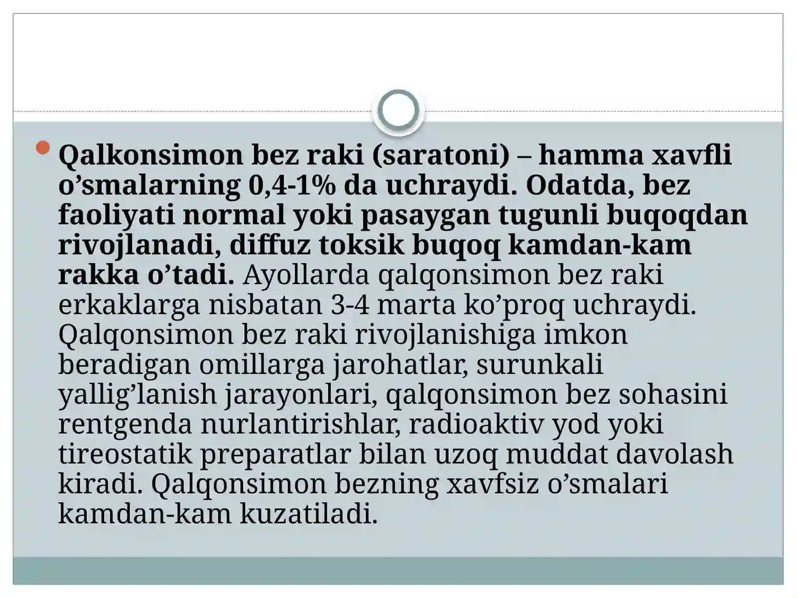 Qalqonsimon bez o’smalari 4
