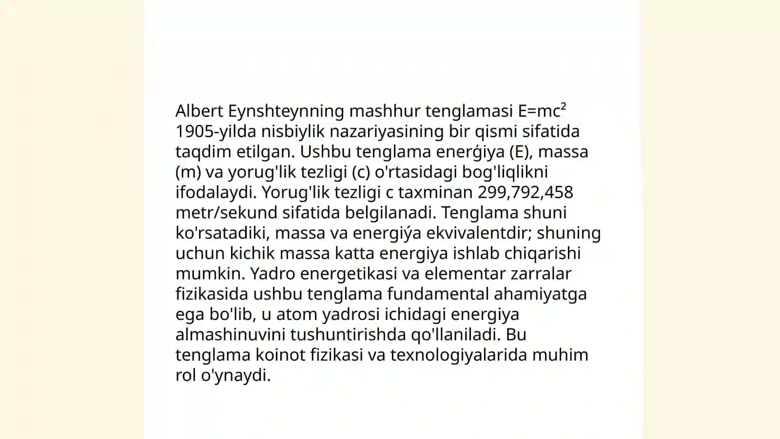 Nisbiylik nazariyasi elementlari 4