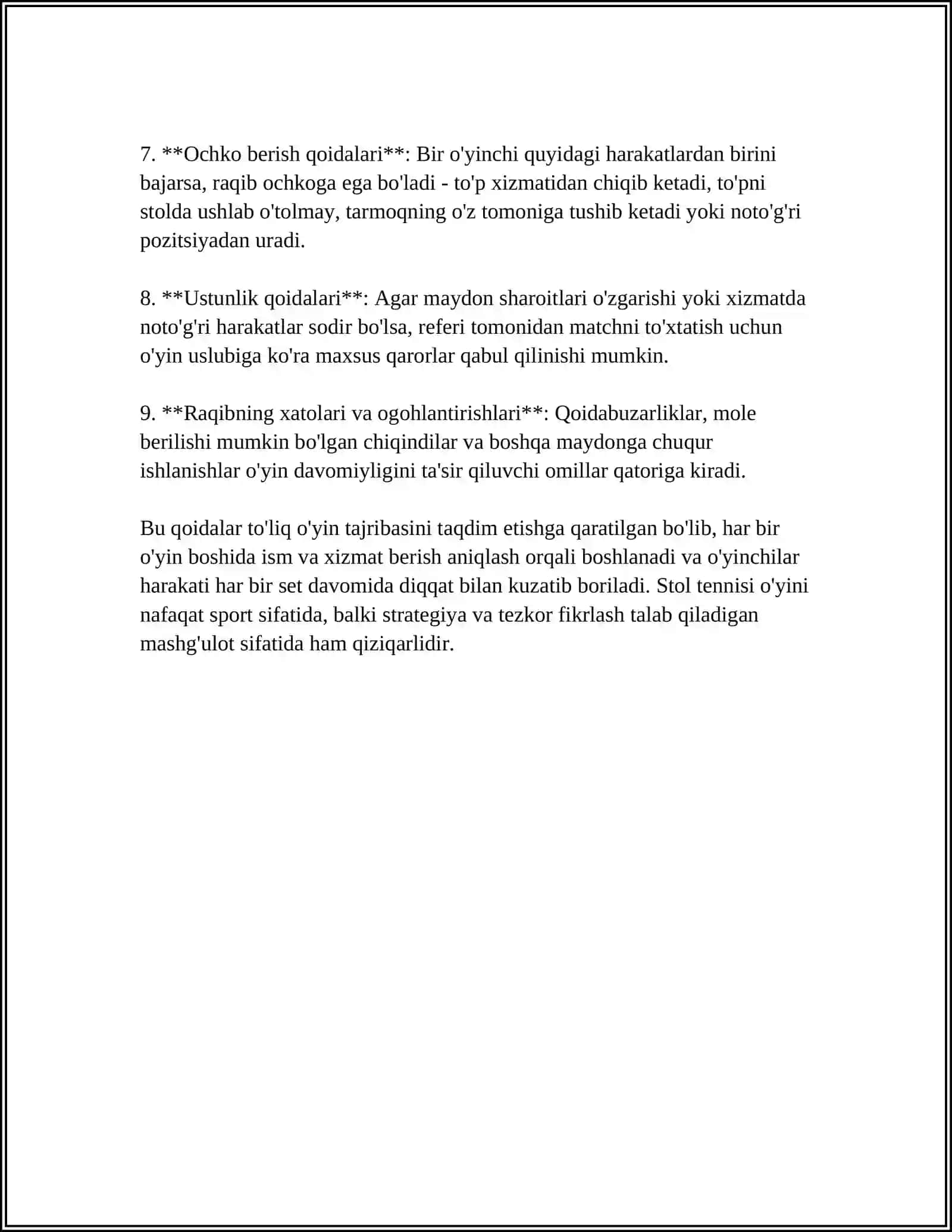 STOL TENNISI 4