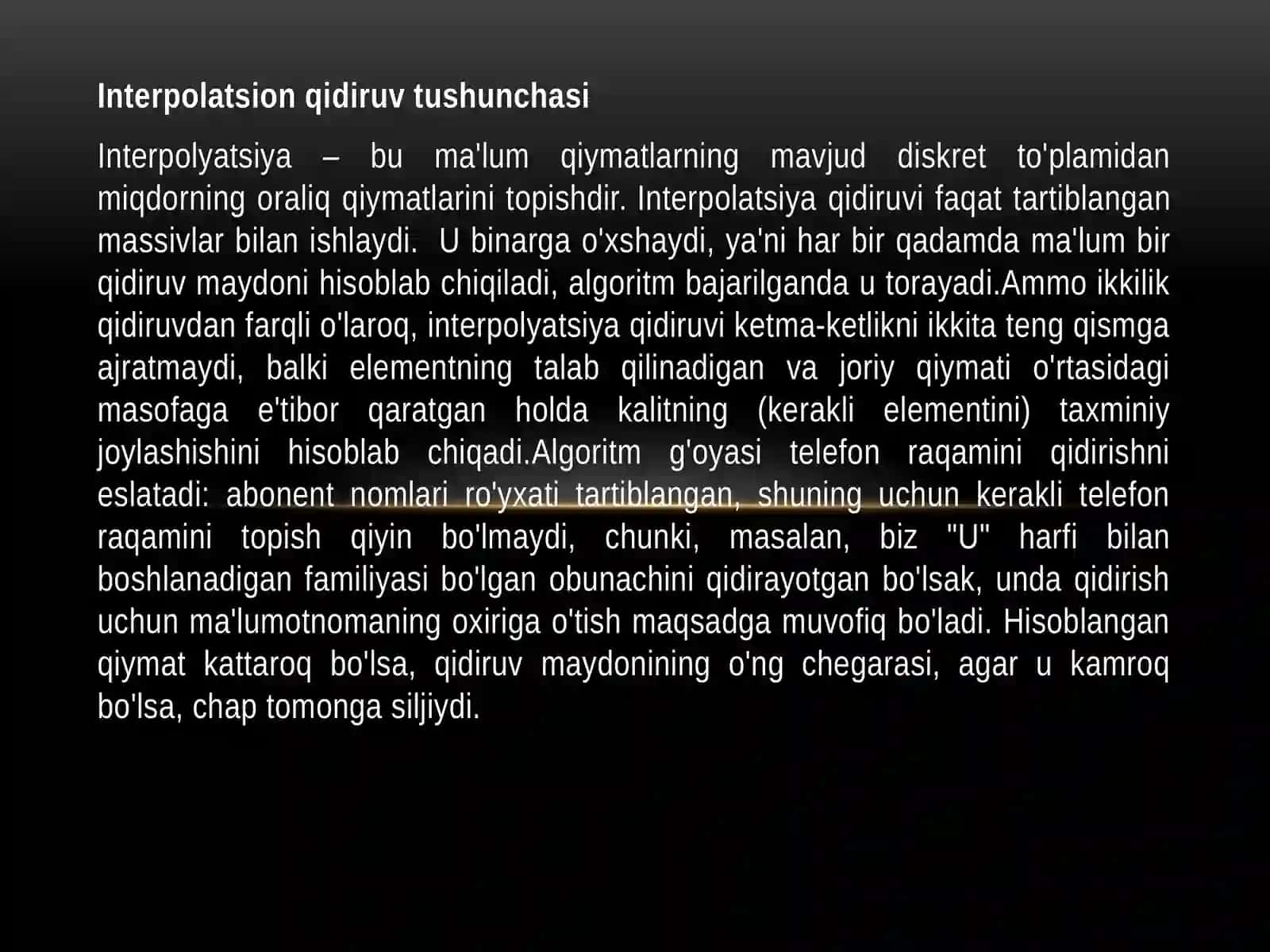 “INTERPOLATSION QIDIRUV ” 4