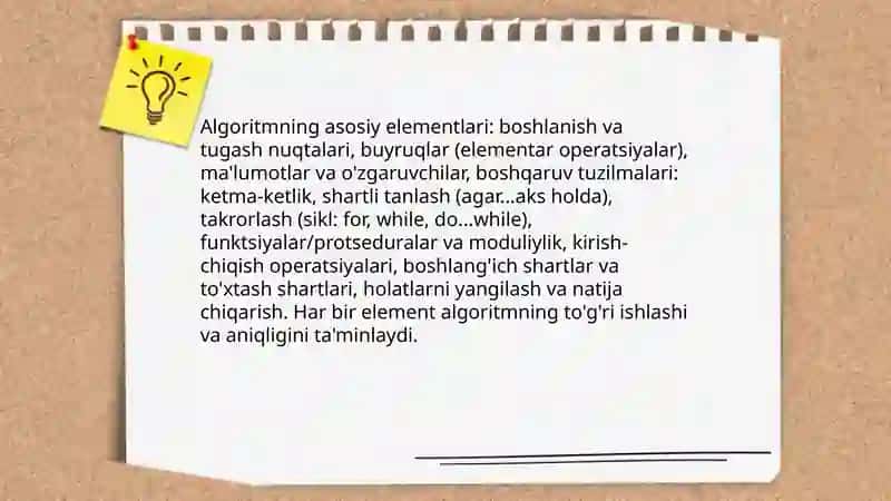Algoritm haqida tushuncha 4