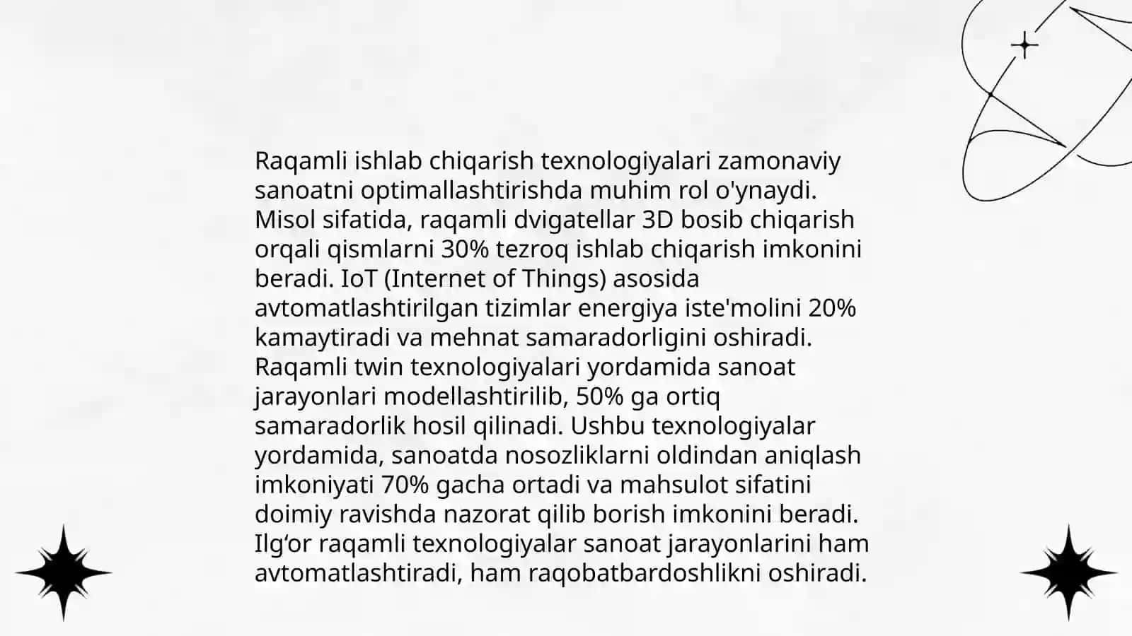 Zamonaviy ishlab chiqarish boshqaruv tehnalogiyasi 4