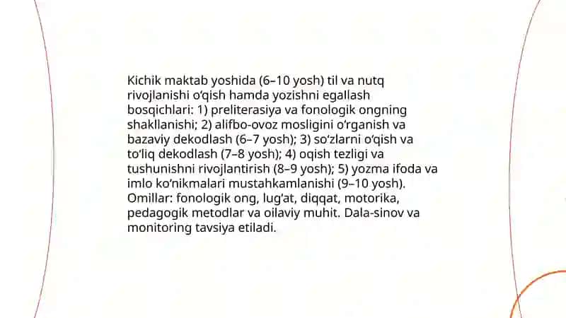 Kichik maktab yoshi davrida psixik rivojlanish xususiyatlari 4