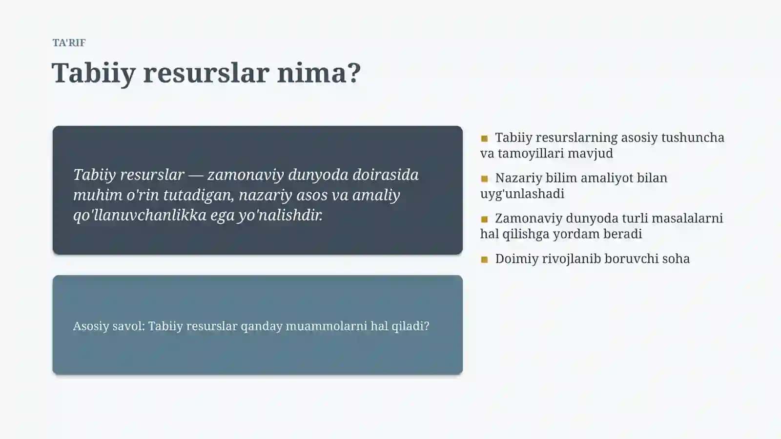 ZAMONAVIY DUNYODA 4