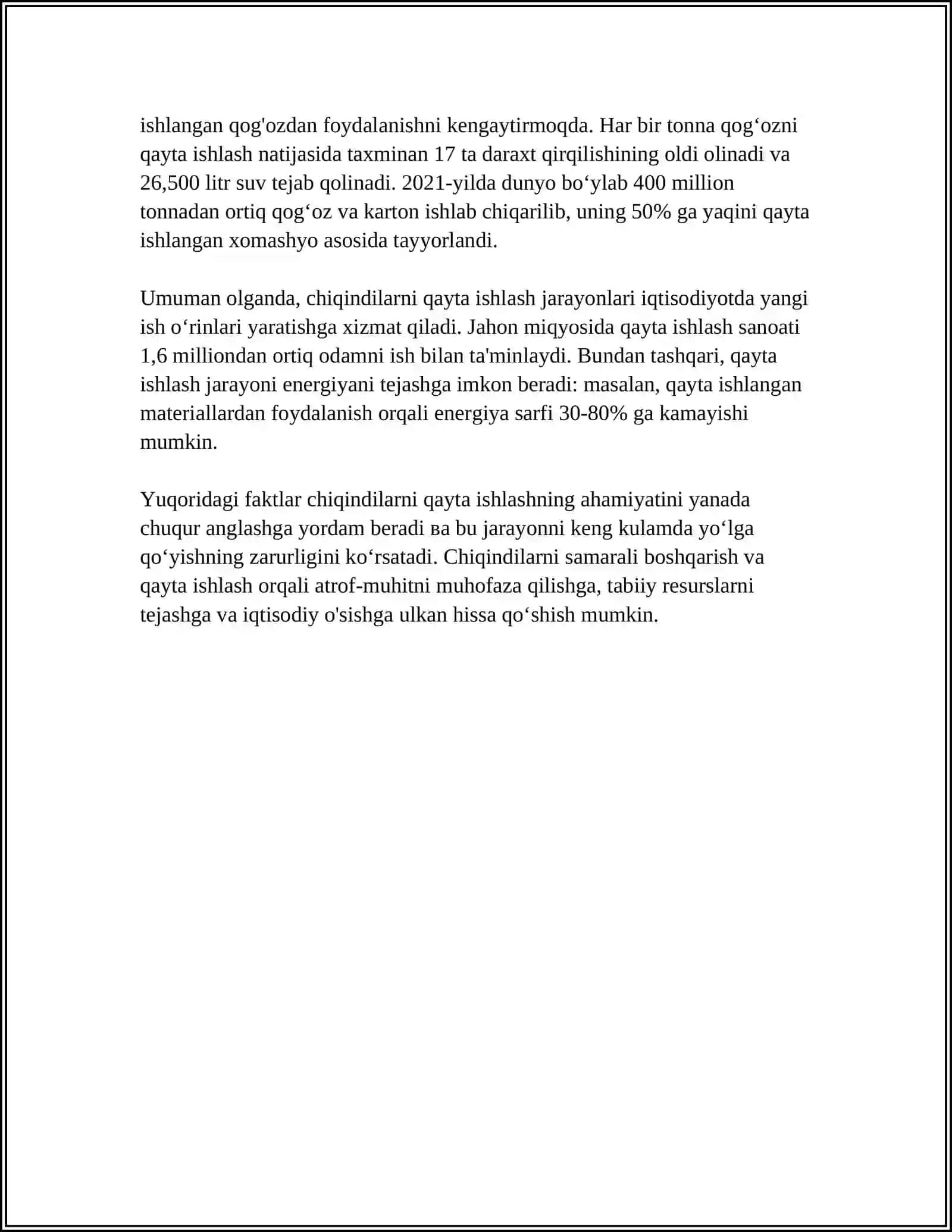 ANTROPOGEN OMILLARNING BIOSFERAGA SALBIY TAʼSIRINI KAMAYTIRAMIZ 4