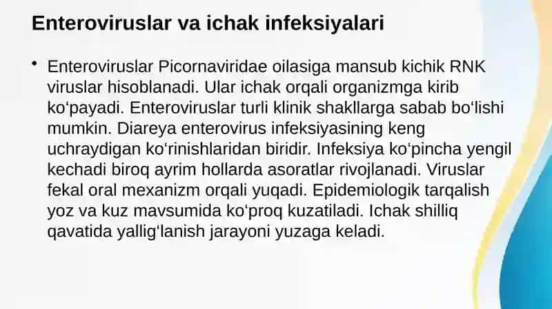 Rotavirusli va enterovirusli diareya 4