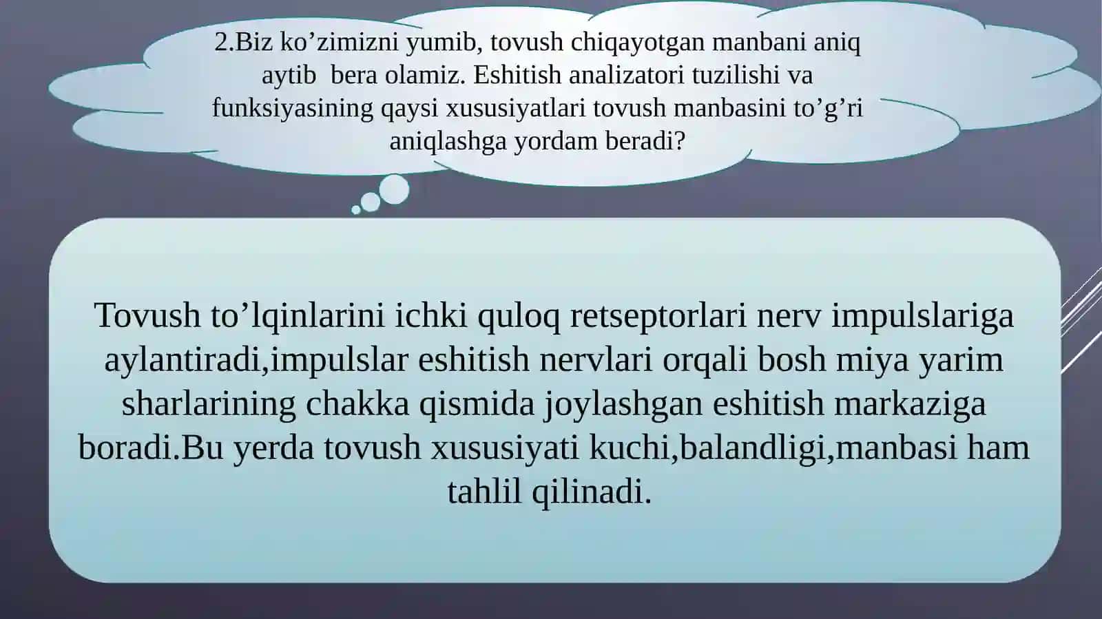 Eshitish organlarining tuzilishi, eshitish gigiyenasi 4