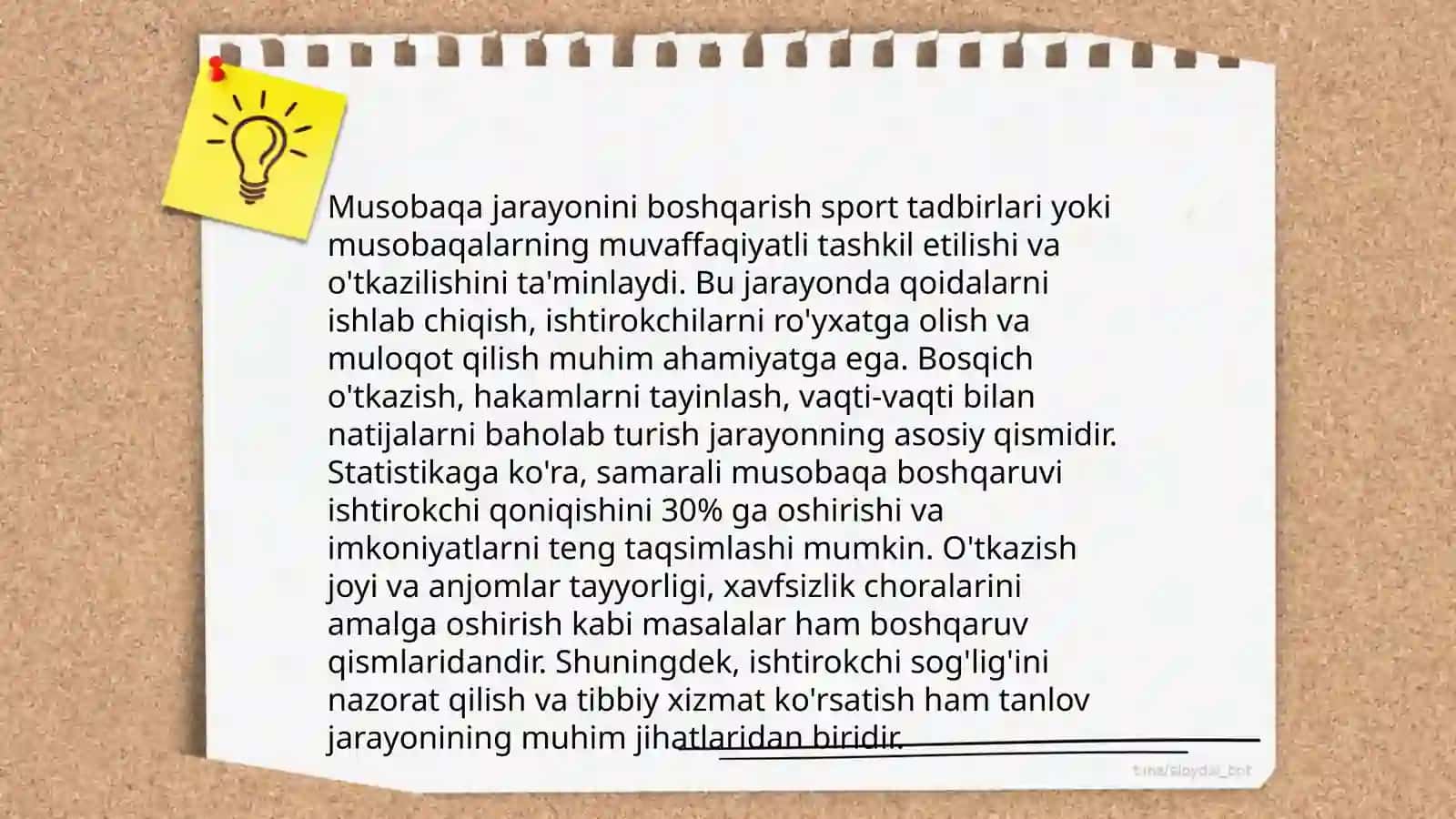 Musobaqa faoliyatining oʻziga xos xususiyatlari 4