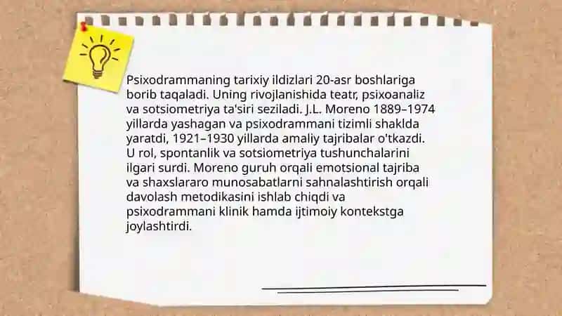 Psixodramma haqida umumiy tushuncha 4
