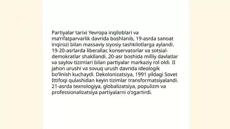 Siyosiy Partiyalar Tushunchasi 4