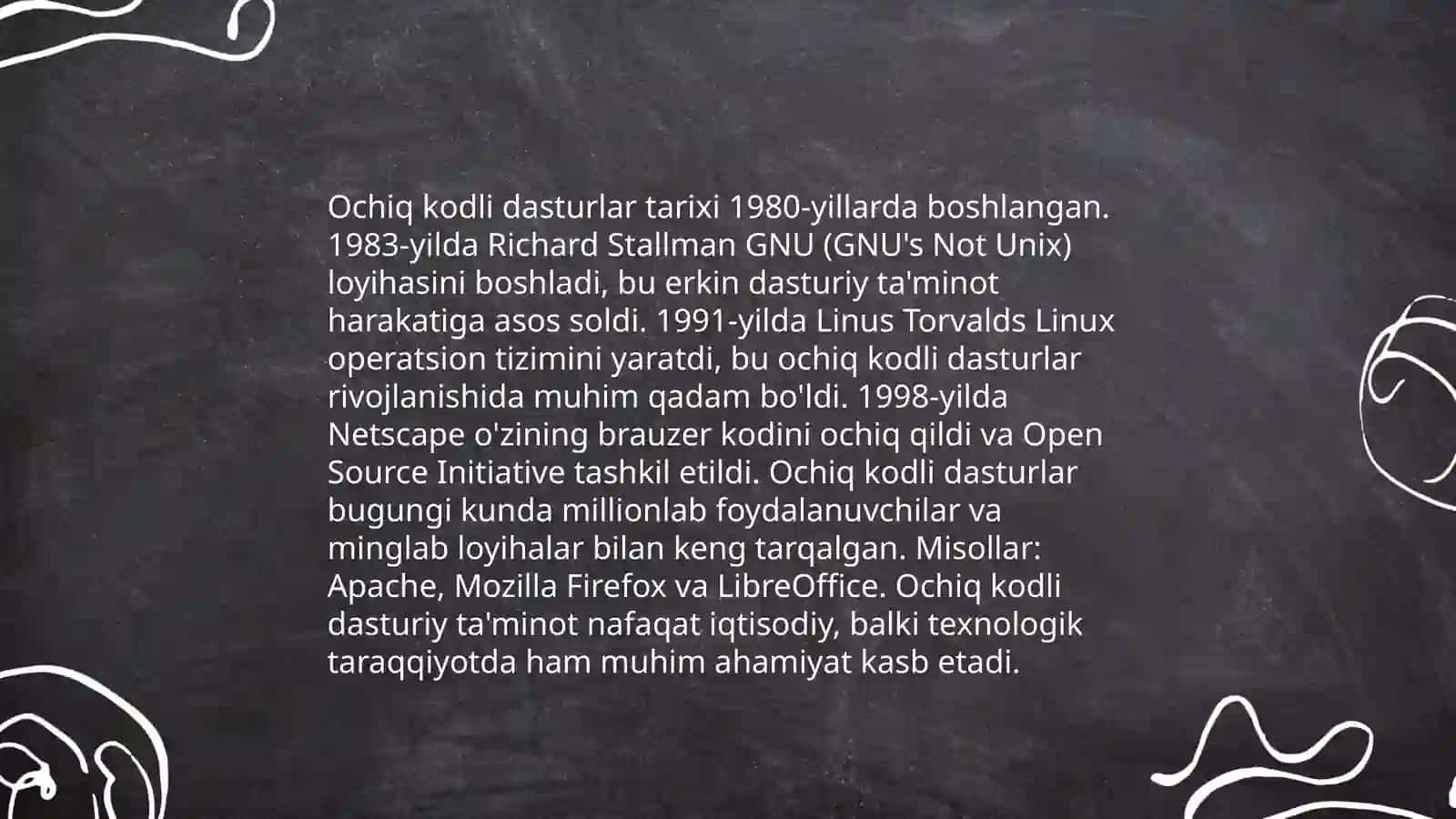 Ochiq kodli dasturlar va ularning iqtisodiyotdagi orni 4
