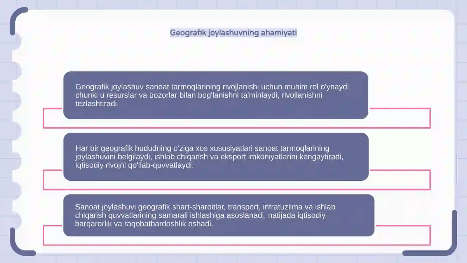 Geografiyadan sanoat tarmoqlarini joylashtirish 4